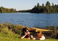 Resting after canoeing