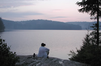 Alone by the lake